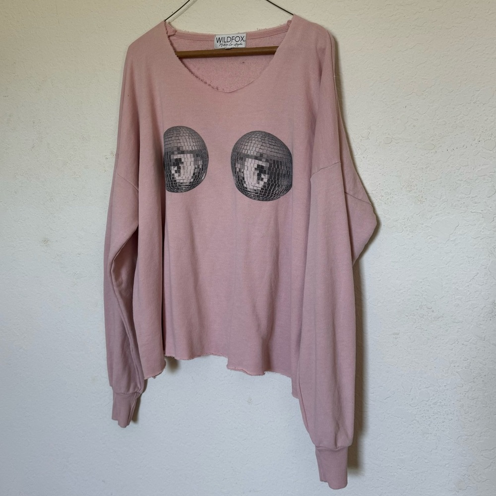 Wildfox Pink Disco Ball Sweatshirt